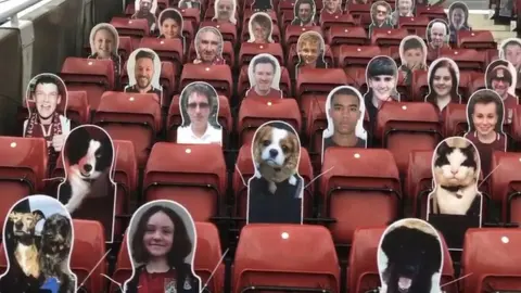 Northampton Town Cobblers faces in the crowd