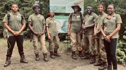 Courtesy Roxanne Froget Union Island wardens pose for a photo