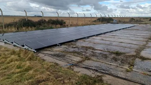 Andrew Capell Solar panels on Orford Ness, Suffolk