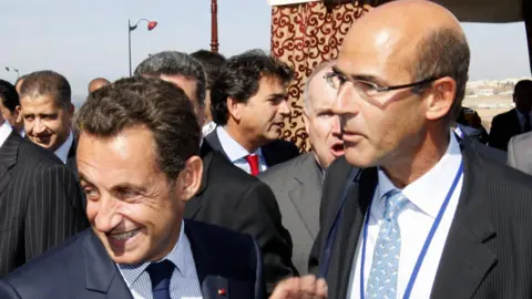 Getty Images Then-French President Nicolas Sarkozy and Patrick Kron in October 2007