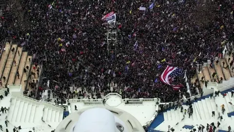 US Government Accountability Office An overhead view of the Capitol riot