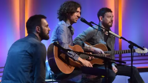 JEFF OVERS/BBC Snow Patrol on The Andrew Marr Show in 2018