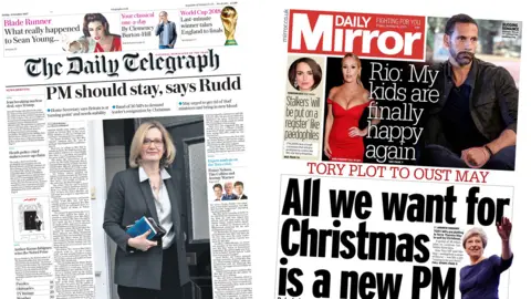 Telegraph/Mirror front pages