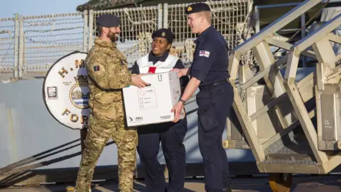 MoD Vaccines being transported to Tristan da Cunha