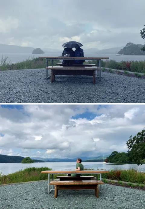 windermerejetty/PA Media Rain and sun in Cumbria