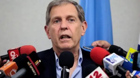 Reuters Guillermo Fernandez Maldonado, Coordinator of the Mission in Nicaragua for Central America of the United Nations High Commissioner for Human Rights (OHCHR) speaks during a news conference in Managua