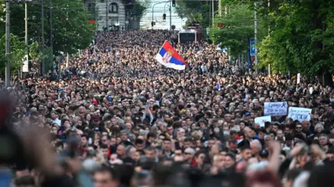 Getty Images Protests in Serbia