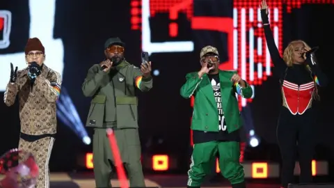 REX/Shutterstock US hip-hop band Black Eyed Peas performs during a concert entitled New Year's Eve organized by Polish Television in Zakopane, southern Poland, 31 December 2022