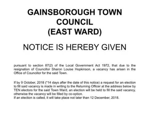 Gainsborough Town Council Notice