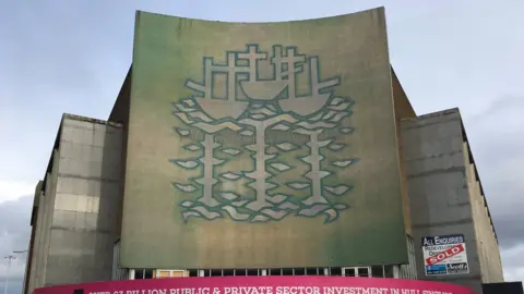 BBC The Three Ships mural on former BHS building