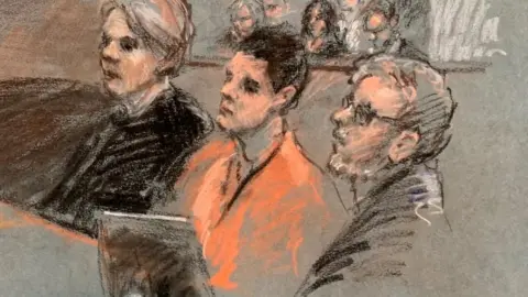 Reuters Jack Teixeira in a 19 April court drawing