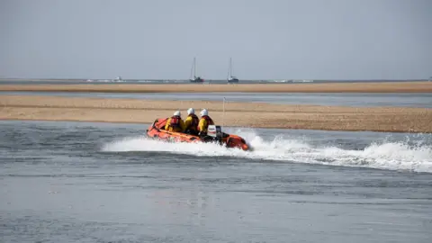 RNLI RNLI lifeboat sent out at Wells-next-the-Sea