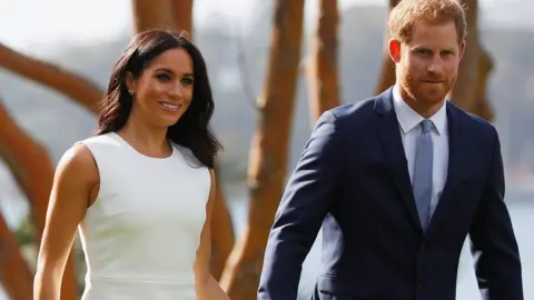 Getty Images Meghan and Prince Harry in Australia