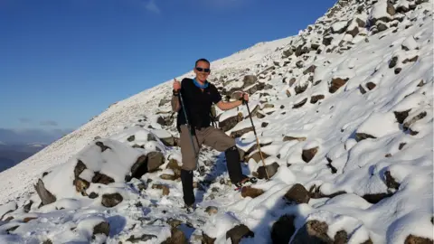 Andy Cole/PA Andy Cole on Ben Nevis