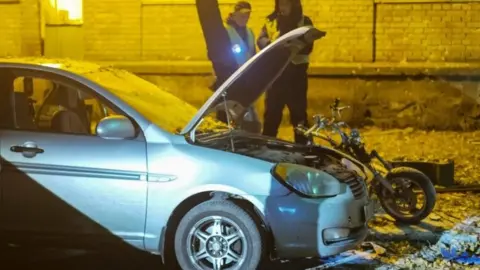 Reuters The site of a blast in Kiev, Ukraine. Photo: 25 October 2017