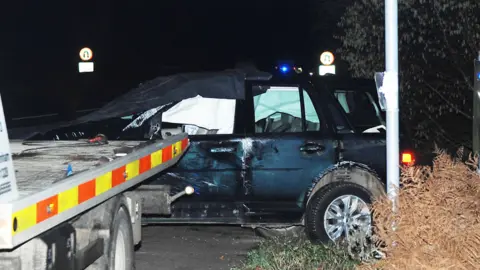 Archant The duke's car after it was involved in the crash