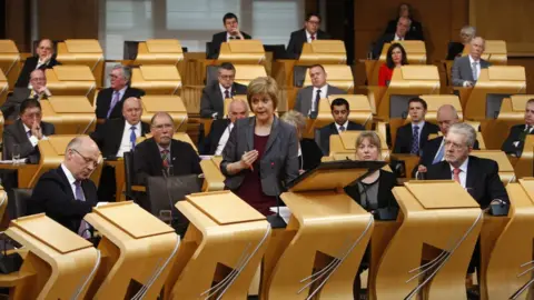 Andrew Cowan/Scottish Parliament Nicola Sturgeon's first FMQs on 20 November 2014