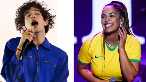 Getty Images Matty Healy from The 1975 and Jorja Smith