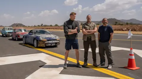 Chris Harris, Paddy McGuinness and Freddie Flintoff