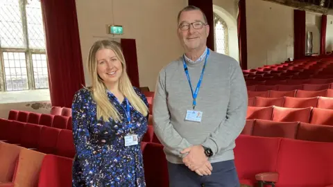 Jill Bennett/BBC Abigail Rawlings (left) and Simon Ring (right)