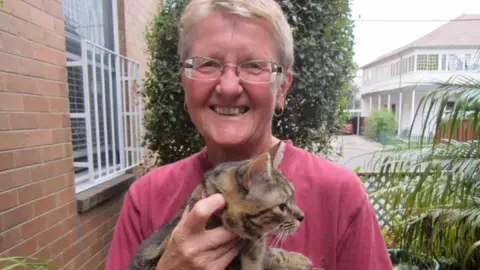 Kate Rowe Kate Rowe pictured in recent times, holding a cat