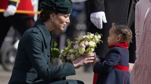 PA Wire/Andrew Matthews Duchess of Cambridge at St Patricks Day ceremony