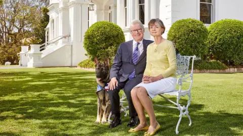 Governor of Queensland Official photo portrait of the Governor, Mrs de Jersey and Gavel.