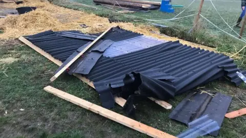 Sally Bentley/Facebook The aftermath of the theft