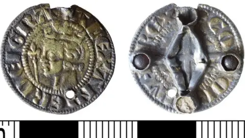 Norfolk County Council Medieval coin turned jewellery