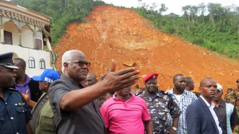 AFP President Koroma visits Regent - one of the worst-affected areas 15/08/2017