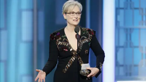 Getty Images Meryl Streep at the 2017 Golden Globes