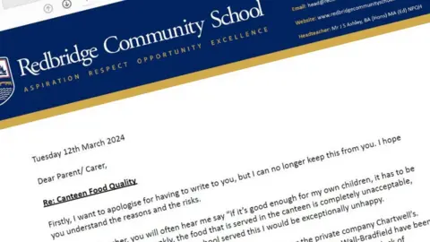 Redbridge Community School Letter to parents