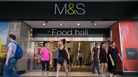 Newscast Shoppers at an M&S food hall