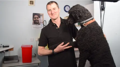 NHS Lanarkshire Vet David Gardner-Roberts and Digger