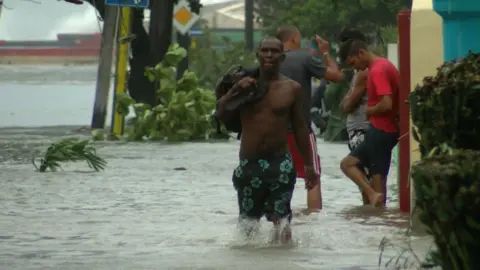 The streets of Vedado briefly became canals