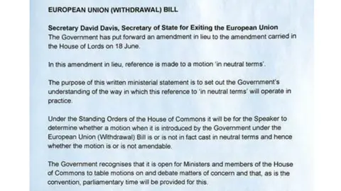 Government statement