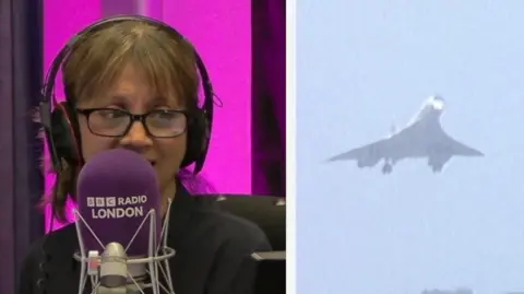 Riz Lateef takes calls on Concorde in the Radio London studio