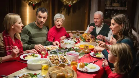 Getty Images Family Christmas dinner