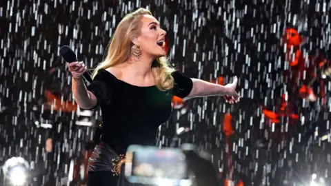 Getty Images Adele in concert