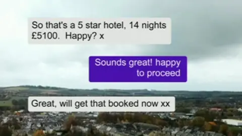 Courtesy of Rip Off Britain Text messages with customers