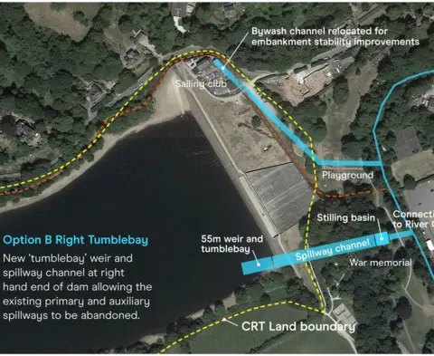 Canal and River Trust Whaley Bridge spillway option b