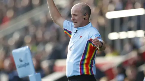 Getty Images Touch judge in special rainbow kit