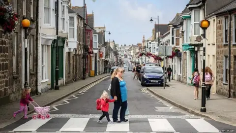 Getty Images A pedestrian crossing in Camborne, Cornwall