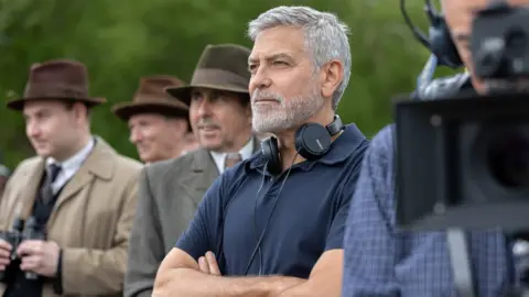 Warner Bros/Laurie Sparham George Clooney directing on set