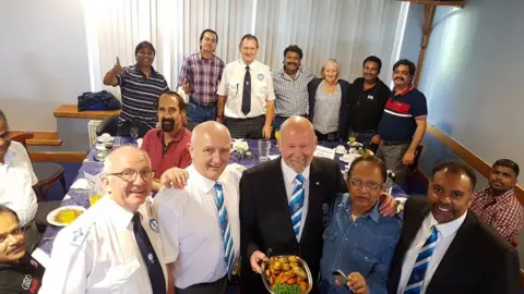 Peterhead FC Malaviya crew at Peterhead FC