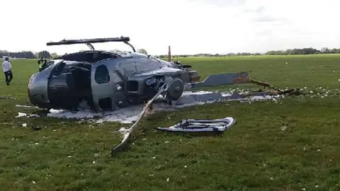 SCAS Wreckage of helicopter