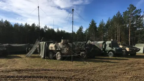 The Nato field headquarters at Pabrade, Lithuania