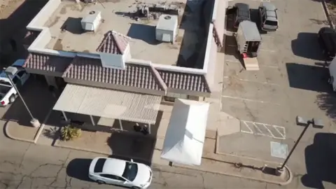 Homeland Security Investigations/Yuma Sector BP Old KFC restaurant aerial shot