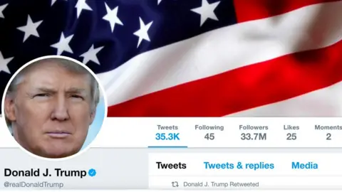 Reuters The masthead of U.S. President Donald Trump's @realDonaldTrump Twitter account as seen on July 11, 2017.