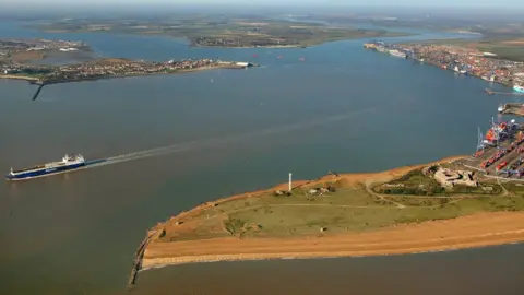 Mike Page Harwich Harbour from the air